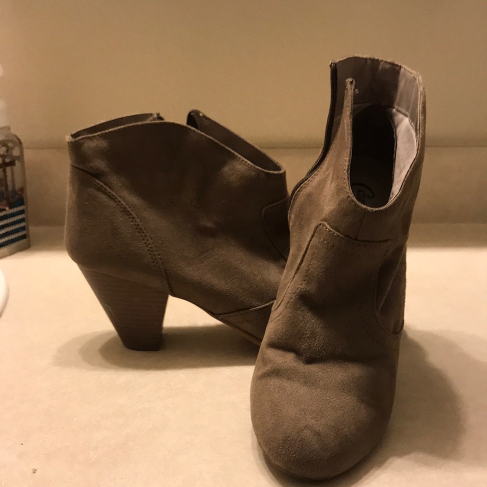Suede ankle booties